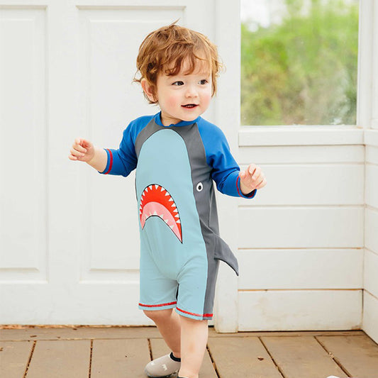 Children's Swimsuit Boys One-Piece Middle And Small Kids Cute Baby Swimsuit