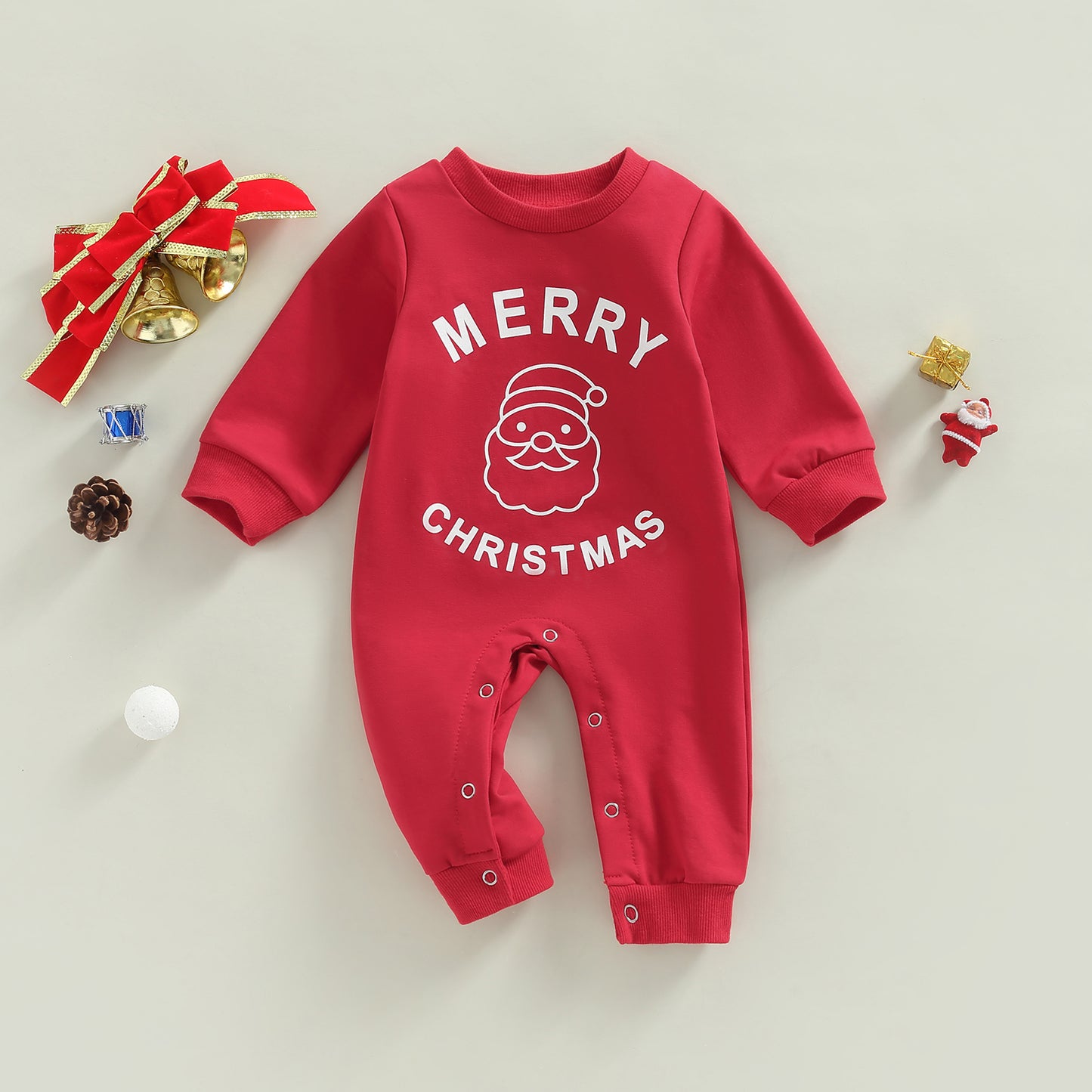Fluffy Christmas-inspired Casual Baby Suit