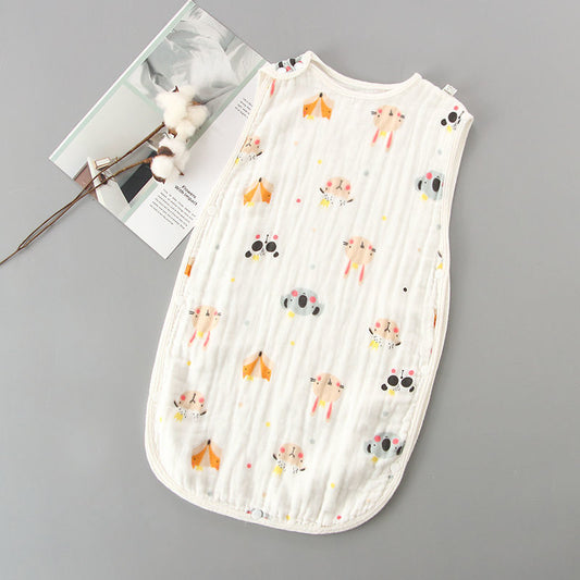 Baby Summer Air-conditioned Room Sleeping Bag Cotton Gauze Sleeveless Vest