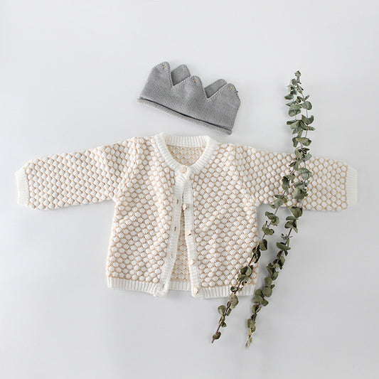 Baby suit knitted cardigan jacket