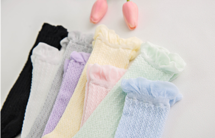 Medium and Small Children's Tube Socks Baby Mesh Mosquito Socks