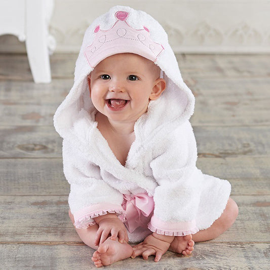 Children's flannel baby bathrobe