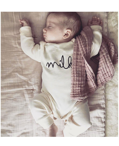 Baby Thick Cotton Bodysuit Long Sleeve Autumn Winter Warm Sleepers Boy Girl Romper Pajamas