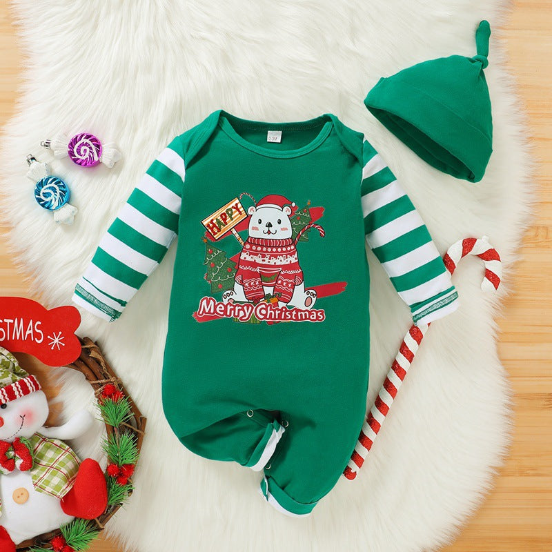 Cross Border Autumn And Winter Christmas Baby Jumpsuit