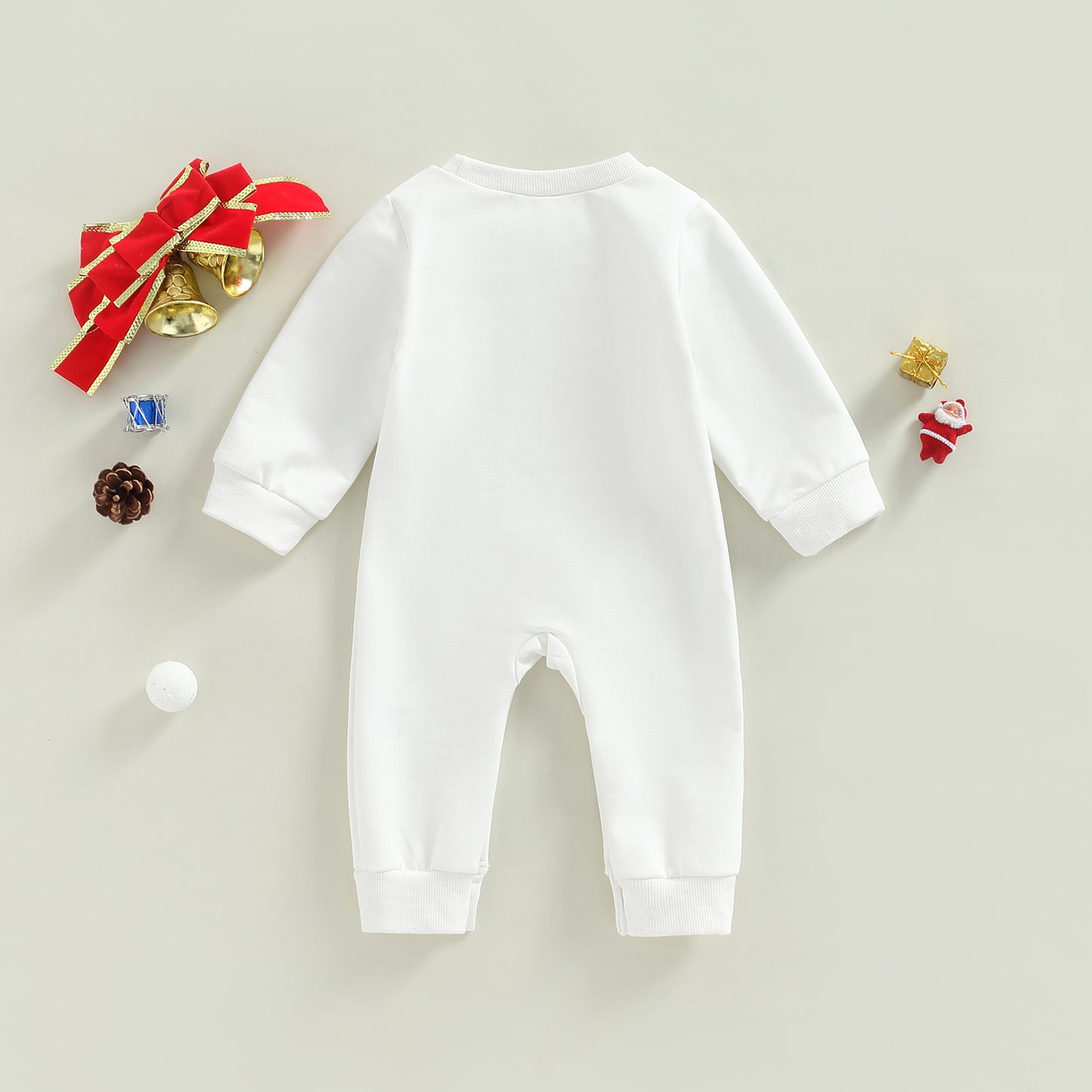 Fluffy Christmas-inspired Casual Baby Suit