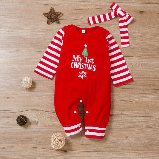 Cross Border Autumn And Winter Christmas Baby Jumpsuit