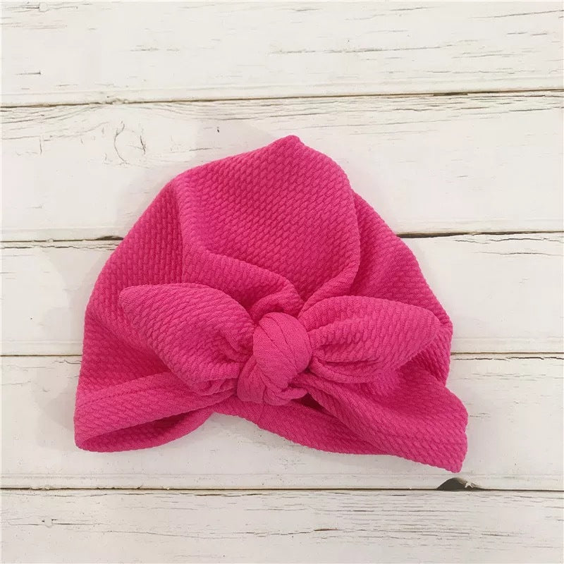 Bow baby hat