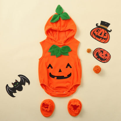 Baby Clothes Fashion Cosclothes Halloween Costume Pumpkin Cosplay Halloween Jumpsuit