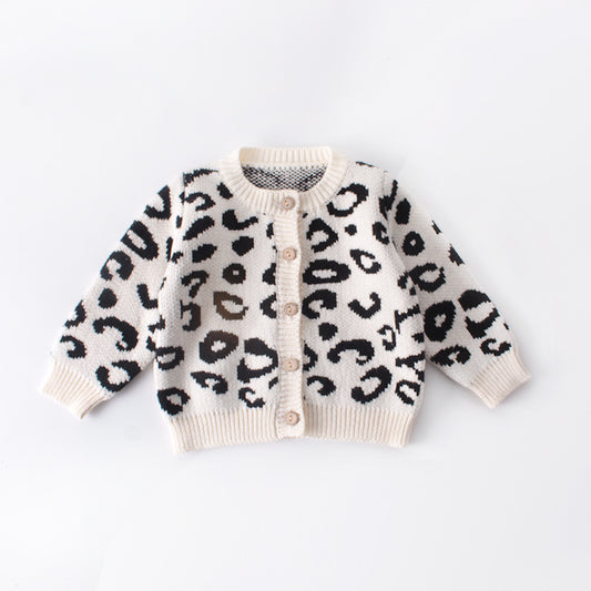 Leopard Pattern Cardigan Sweater