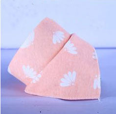 Baby Saliva Towel Cotton Cartoon Double Snap Button Triangle