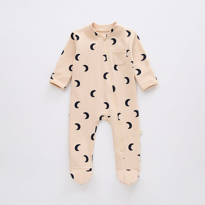 Simple Baby Cotton Long-sleeved One-piece Romper
