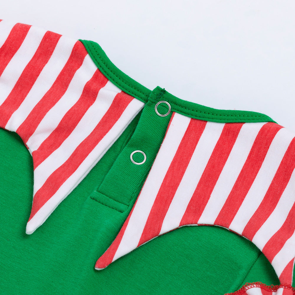 Christmas Striped Romper Baby Suit
