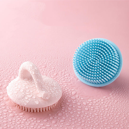 Baby Shower Brush To Remove Dandruff Silicone Scrubbing Cotton Shampoo Artifact
