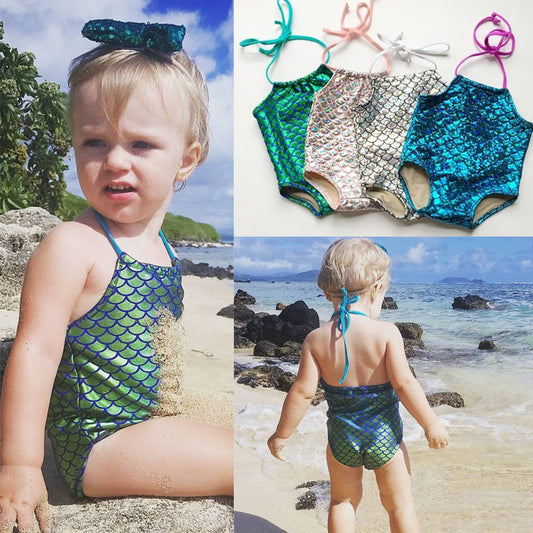 Hot Selling Mermaid One Piece Swimsuit Baby Girl Bikini New