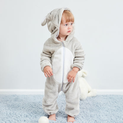 Baby Cute Mouse Jumpsuit Autumn Winter Baby Clothes Children's Cartoon Mouse Style Pajamas