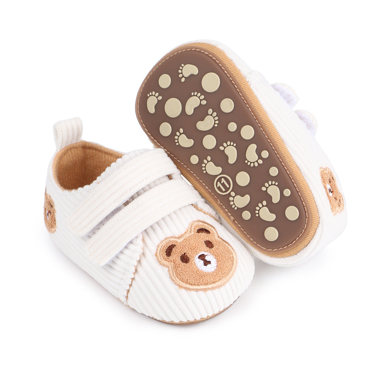 Corduroy Cartoon Bear Baby Baby Shoes