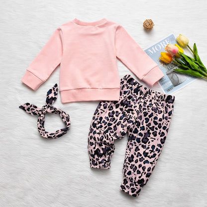 Baby Girl Pink Leopard Patterned Pants