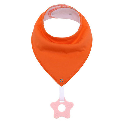 Cotton Baby Bandana Bib And Teething Toy