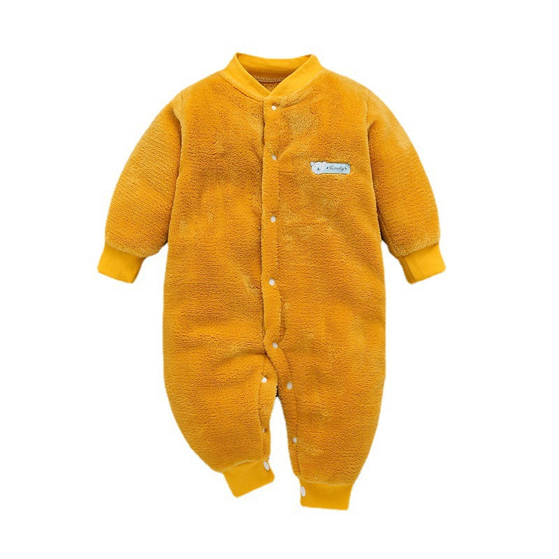 Baby Warm Onesie Pajamas Girl Boy Autumn Winter Thickened Baby Clothes