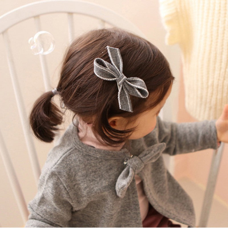 Soft Cotton Top Casual Round Neck Bow Coat