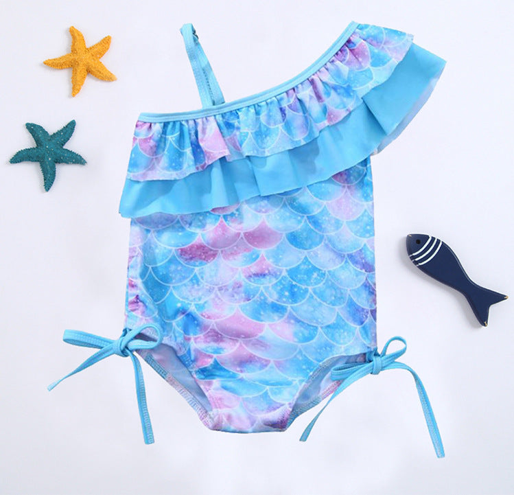Baby Girl One-piece Swimsuit Mermaid Swimwear