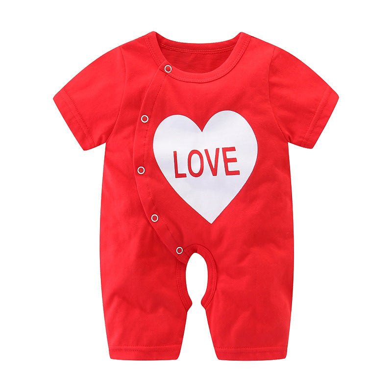 Baby halter thin cotton short sleeve jumpsuit