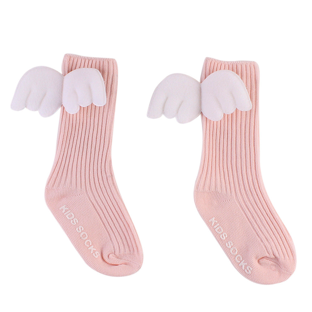 Long tube baby socks pure cotton baby socks high tube boneless loose end socks