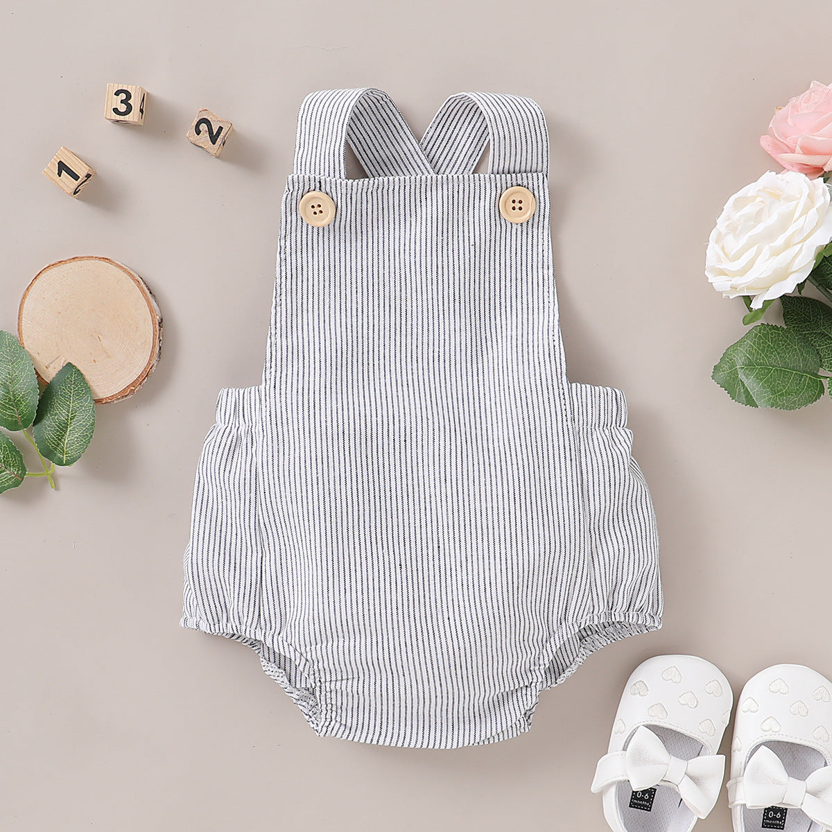 Baby Cotton and Linen Romper