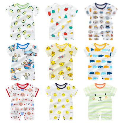 New baby romper cotton thin short-sleeved baby one-piece