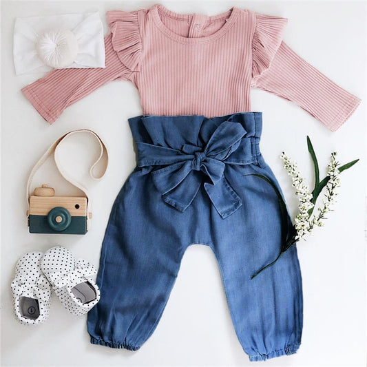 Baby Long Sleeve T Shirt and Pants Set