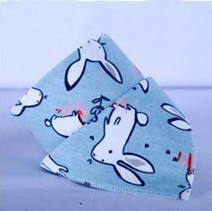 Baby Saliva Towel Cotton Cartoon Double Snap Button Triangle