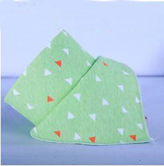 Baby Saliva Towel Cotton Cartoon Double Snap Button Triangle