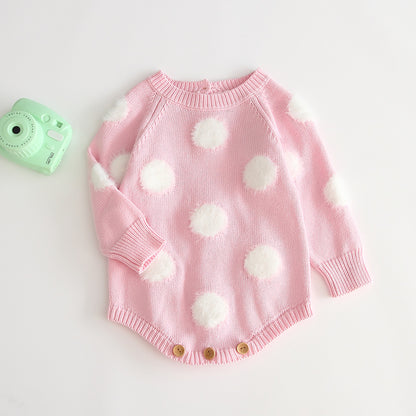 Baby flocking knitted sweater