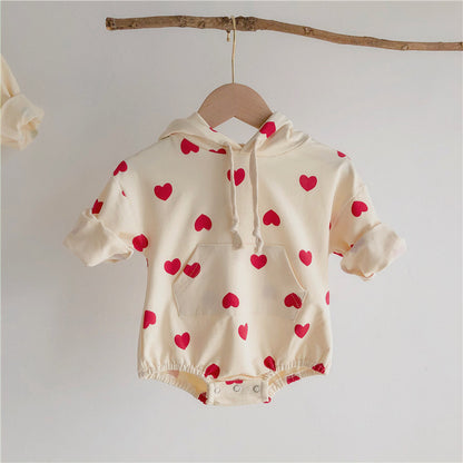 Love Bag Romper Male And Female Baby Jumpsuit