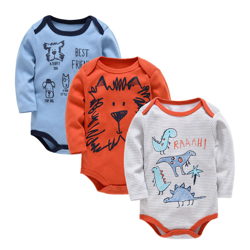 Long sleeve baby clothes cartoon newborn clothes