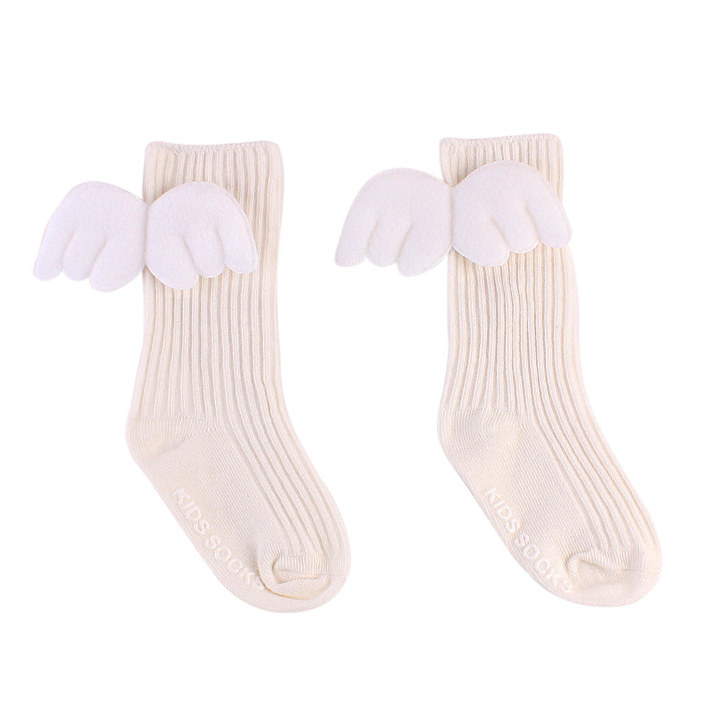 Long tube baby socks pure cotton baby socks high tube boneless loose end socks