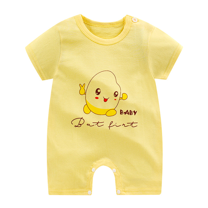 Baby Cotton Romper Short Sleeve Spring Summer Bodysuit Boy Girl Pajamas