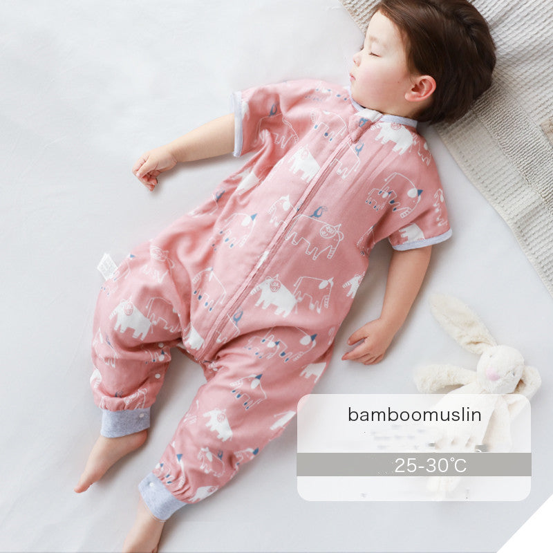 Baby thin bamboo cotton gauze sleeping bag