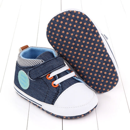 babyshoes canvas baby shoes casual baby shoes Velcro soft bottom toddler shoes 2493