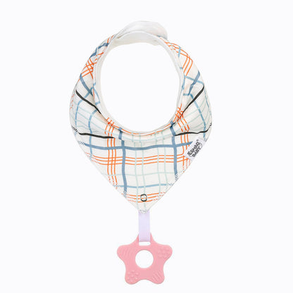 Cotton Baby Bandana Bib And Teething Toy