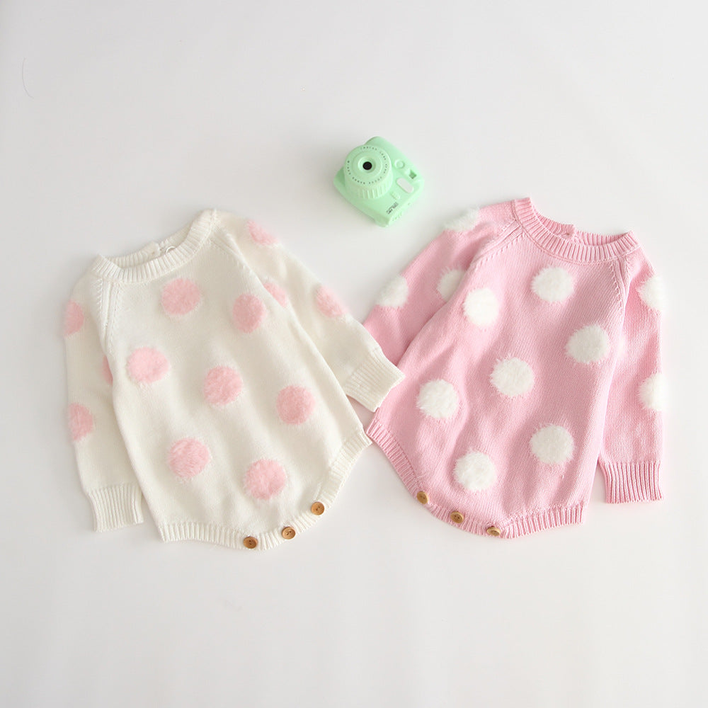 Baby flocking knitted sweater