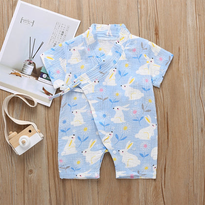 Men and women baby short sleeve kimono