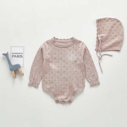 Baby knitted romper jumpsuit