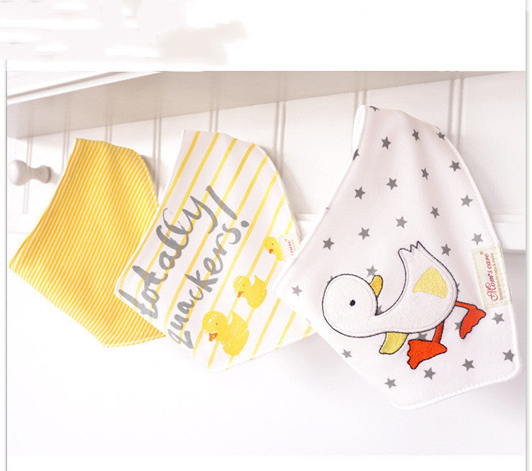 3-piece Set Baby Bandana Bib Cotton Boy Girl Newborn Accessories Drooling Cloth