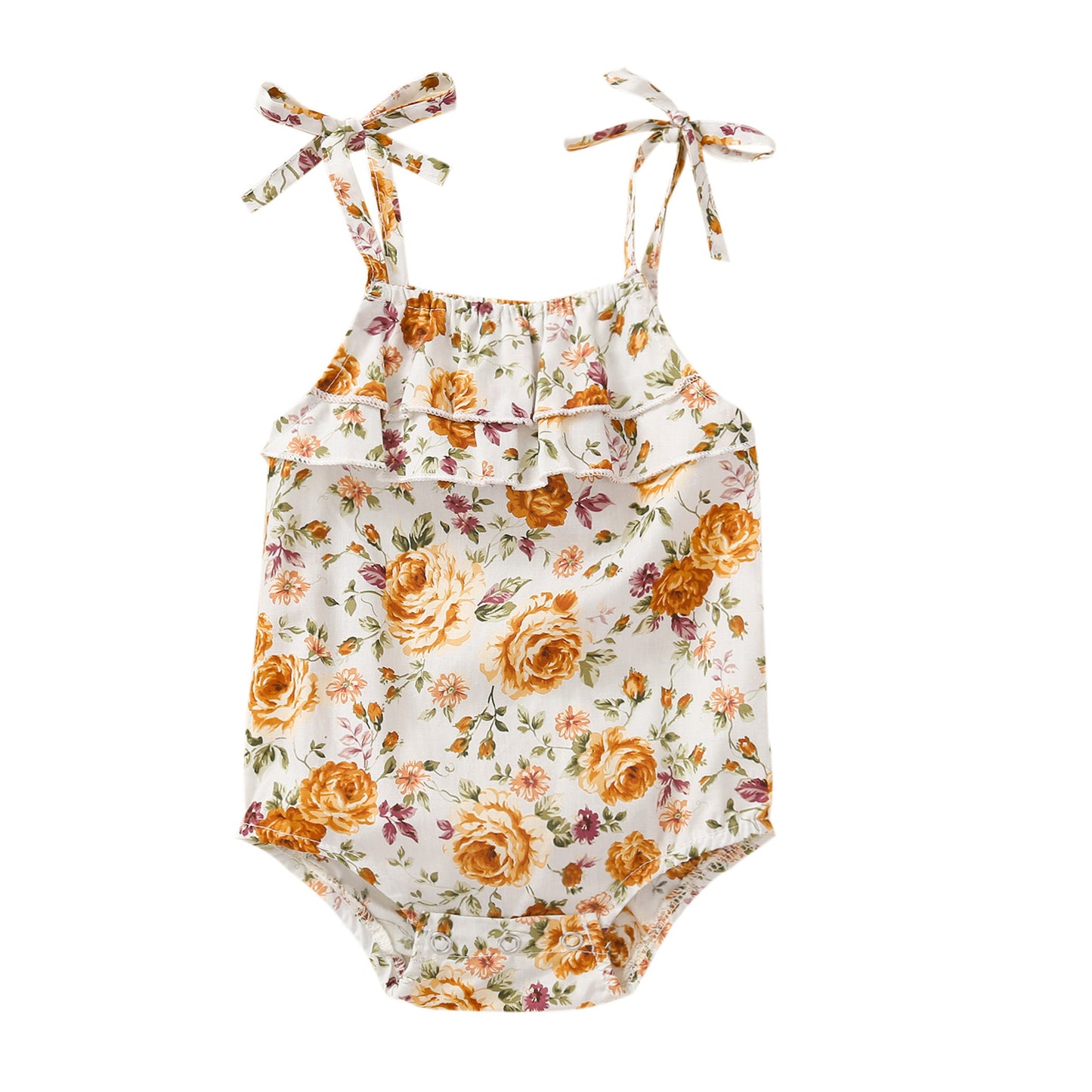 Baby Floral Tie - Up Jumpsuit