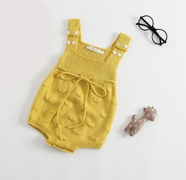 Woolen baby boys and girls one-piece romper with fungus