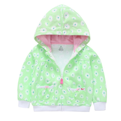 Girls Candy Color Hoodie Zipper Coat Outerwear