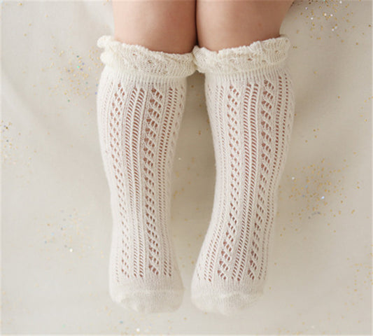 Medium and Small Children's Tube Socks Baby Mesh Mosquito Socks