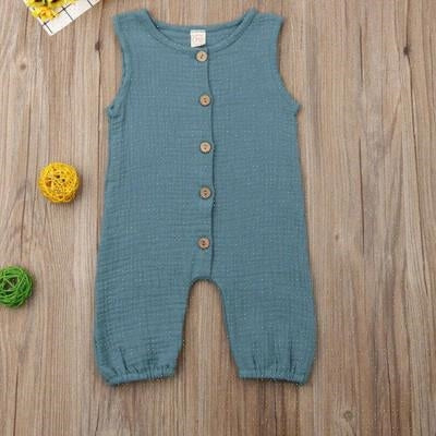 Baby Romper Kids Girls Boys Jumpsuit Solid Clothes Sleepwear