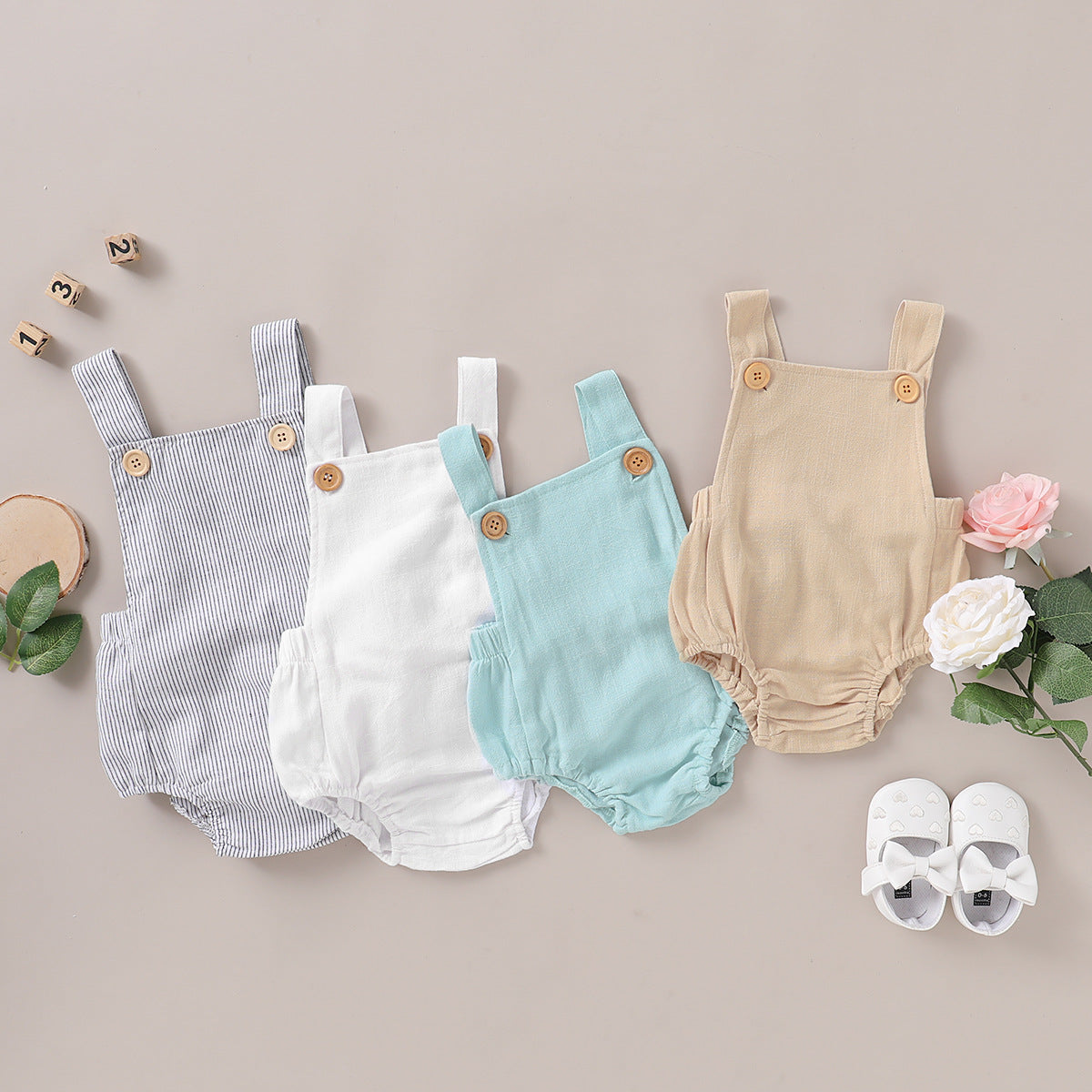 Baby Cotton and Linen Romper